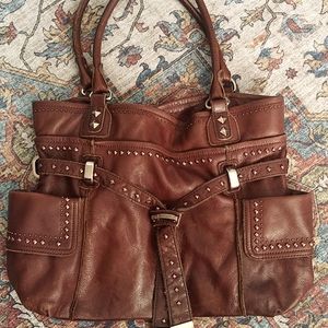 B. Makowsky distressed studded shoulder bag
